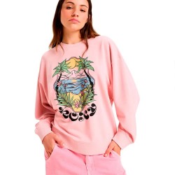 блуза,дамски,блузи,roxy,lineup,terry,sweatshirt,pink,(bleached,mauve)