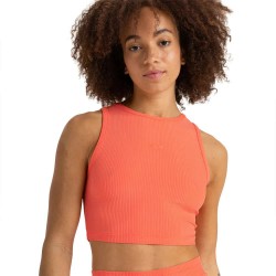 тениска,дамски,топове,roxy,rise,&,vibe,rib,2,sleeveless,t,shirt,emberglow,(orange)