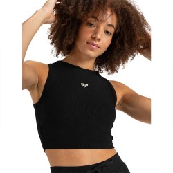 тениска,дамски,топове,roxy,rise,&,vibe,rib,2,sleeveless,t,shirt,anthracite,(black)