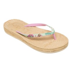 джапанки,дамски,сандали,и,чехли,roxy,south,beach,iii,flip,flops,beige,(green,pink)
