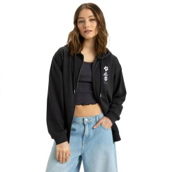 блуза,дамски,блузи,roxy,surf,stoked,terry,full,zip,sweatshirt,black
