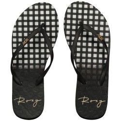 джапанки,дамски,сандали,и,чехли,roxy,viva,stamp,ii,flip,flops,black,white,checker,(black)
