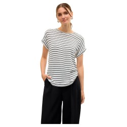 тениска,дамски,тениски,vero,moda,brianna,short,sleeve,t,shirt,white,(snow,white,stripes,w.,black)