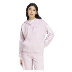 поларена,блуза,дамски,блузи,adidas,essentials,3,stripes,fleece,full,zip,sweatshirt,clear,pink,white
