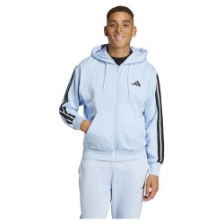 поларена,блуза,мъжки,пуловери,adidas,essentials,3,stripes,fleece,full,zip,sweatshirt,glow,blue,black,(blue)