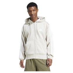 поларена,блуза,мъжки,пуловери,adidas,essentials,3,stripes,fleece,full,zip,sweatshirt,wonder,alumina,white,(beige)
