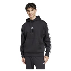 суичър,мъжки,пуловери,adidas,essentials,3,stripes,fleece,hoodie,black,(black,white)