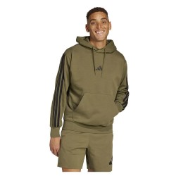 суичър,мъжки,пуловери,adidas,essentials,3,stripes,fleece,hoodie,olive,strata,black,(green)