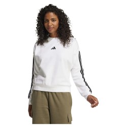 поларена,блуза,дамски,блузи,adidas,essentials,3,stripes,fleece,sweatshirt,white,black,(white)