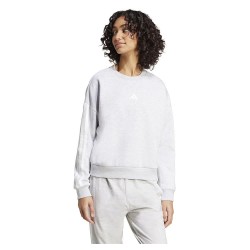 поларена,блуза,дамски,блузи,adidas,essentials,3,stripes,fleece,sweatshirt,light,grey,heather,white,(grey)