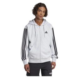 блуза,мъжки,пуловери,adidas,essentials,3,stripes,french,terry,full,zip,sweatshirt,light,grey,heather,black,(grey)