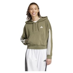 суичър,дамски,блузи,adidas,essentials,3,stripes,french,terry,hoodie,olive,strata,white,(green)