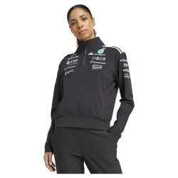 блуза,дамски,блузи,adidas,mercedes,amg,petronas,f1,team,half,zip,sweatshirt,black,white,(black)