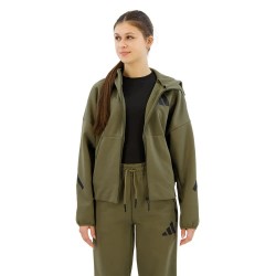 блуза,дамски,блузи,adidas,z.n.e,full,zip,sweatshirt,olive,strata,(brown)