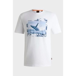 тениска,мъжки,тениски,boss,dunetrace,01,short,sleeve,t,shirt,white