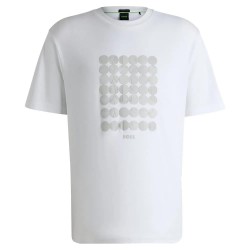 тениска,мъжки,тениски,boss,print,striped,c,01,short,sleeve,t,shirt,white