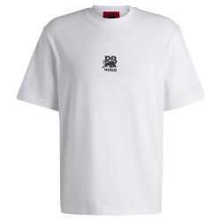 тениска,мъжки,тениски,hugo,deckies,rb,01,short,sleeve,t,shirt,white