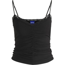 тениска,дамски,тениски,hugo,dele,01,sleeveless,t,shirt,black