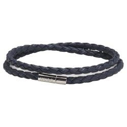 бижутерия,hugo,doublebraid3,01,bracelet,silver