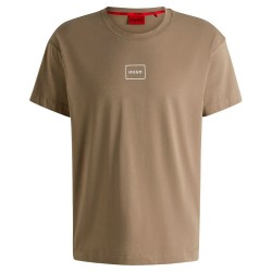 тениска,мъжки,пижами,hugo,laze,01,short,sleeve,pyjama,t,shirt,brown