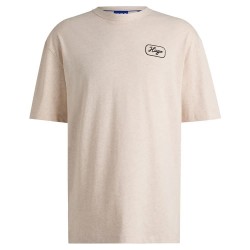 тениска,мъжки,тениски,hugo,nampie,01,short,sleeve,t,shirt,open,white,(beige)