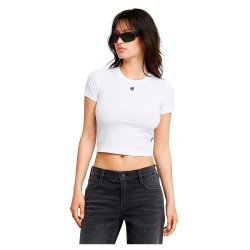 тениска,дамски,тениски,g,star,cropped,mini,slim,short,sleeve,t,shirt,white