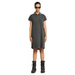 рокля,дамски,поли,и,рокли,g,star,seam,detail,polo,short,sleeve,short,dress,dark,black,gd,(black)