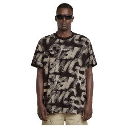 тениска,мъжки,тениски,g,star,sprayed,letters,loose,short,sleeve,t,shirt,black