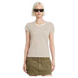 тениска,дамски,тениски,g,star,stripe,eyben,slim,2.0,short,sleeve,v,neck,t,shirt,ensis,green,highlight,stripe,(beige)