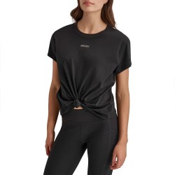 тениска,дамски,тениски,dkny,mini,stud,logo,knot,front,short,sleeve,t,shirt,black