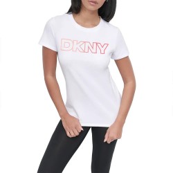 тениска,дамски,тениски,dkny,ombre,outline,logo,short,sleeve,t,shirt,white,(white,tropical,peach)
