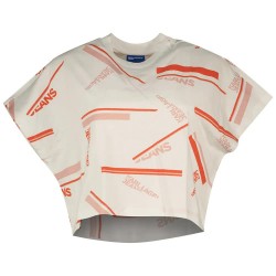 тениска,дамски,тениски,karl,lagerfeld,boxy,aop,stripe,short,sleeve,t,shirt,beige