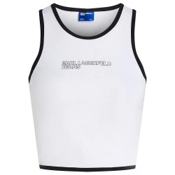 потник,дамски,топове,karl,lagerfeld,outline,logo,sleeveless,top,white,(white)