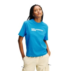 тениска,дамски,тениски,karl,lagerfeld,reg,essential,short,sleeve,t,shirt,blue