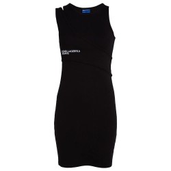 рокля,дамски,поли,и,рокли,karl,lagerfeld,ribbed,sleeveless,short,dress,black