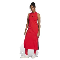 рокля,дамски,поли,и,рокли,adidas,essentials,3,stripes,racerback,sleeveless,long,dress,red,(pure,ruby,black)