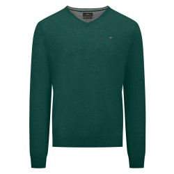 блуза,мъжки,пуловери,fynch,hatton,1414801,v,neck,sweater,dark,emerald,(green)