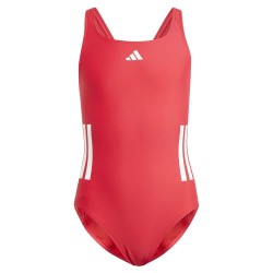 бански,костюм,детски,бански,костюми,adidas,3,stripes,c,back,swimsuit,pure,ruby,white,(red)