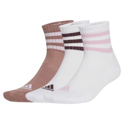 чорапи,мъжки,чорапи,adidas,3,stripes,cushioned,sportswear,mid,cut,short,socks,3,units,brown,white,(white,white,warm,clay)