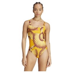 бански,костюм,дамски,бански,костюми,adidas,x,farm,3,stripes,swimsuit,bright,orange,pulse,lime,(orange)
