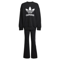Adidas Originals Loose Crew Flared Legging set - Black (Black) детски,екипи,adidas,originals,loose,crew,flared,legging,set,black,(black)