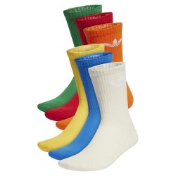 Чорапи Adidas Originals Trefoil Cushion crew socks 6 units - Multicolor (Wonder White / Bluebird / Green) чорапи,мъжки,чорапи,adidas,originals,trefoil,cushion,crew,socks,6,units,multicolor,(wonder,white,bluebird,green)