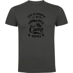тениска,мъжки,тениски,kruskis,life,is,simple,short,sleeve,t,shirt,dark,grey,(grey)