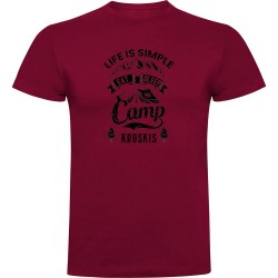 тениска,мъжки,тениски,kruskis,life,is,simple,short,sleeve,t,shirt,dark,red,(red)