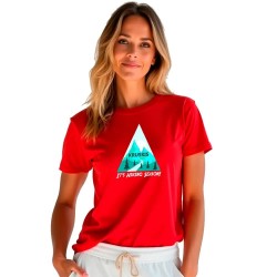 Тениска Kruskis Hiking Season short sleeve T-shirt - Red (Red) тениска,мъжки,тениски,дамски,тениски,kruskis,hiking,season,short,sleeve,t,shirt,red,(red)