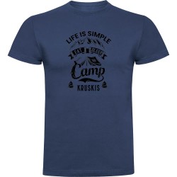 тениска,мъжки,тениски,kruskis,life,is,simple,short,sleeve,t,shirt,denim,blue,(blue)