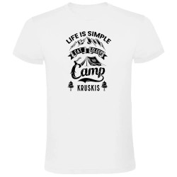 тениска,мъжки,тениски,kruskis,life,is,simple,short,sleeve,t,shirt,white