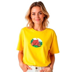 Тениска Kruskis Tent short sleeve T-shirt - Yellow (Yellow) тениска,дамски,тениски,kruskis,tent,short,sleeve,t,shirt,yellow,(yellow)