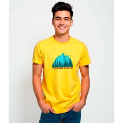 тениска,мъжки,тениски,kruskis,the,nature,is,calling,short,sleeve,t,shirt,yellow