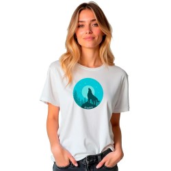 Тениска Kruskis Wolf Night short sleeve T-shirt - White (White) тениска,дамски,тениски,kruskis,wolf,night,short,sleeve,t,shirt,white,(white)